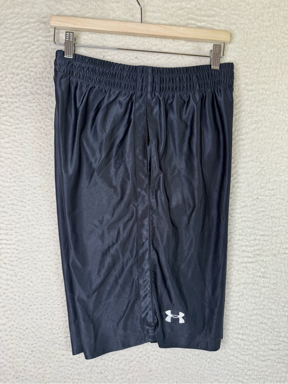 Under Armour Basketball Shorts Shiny Dazzle Pockets Black Men's Size Medium - Picture 9 of 13